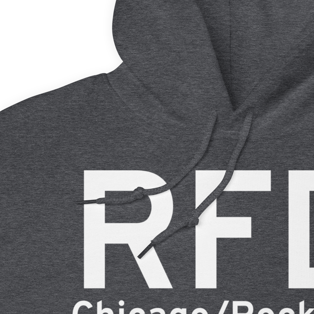 Chicago/Rockford (KRFD) Airport Hoodie Sweatshirt 