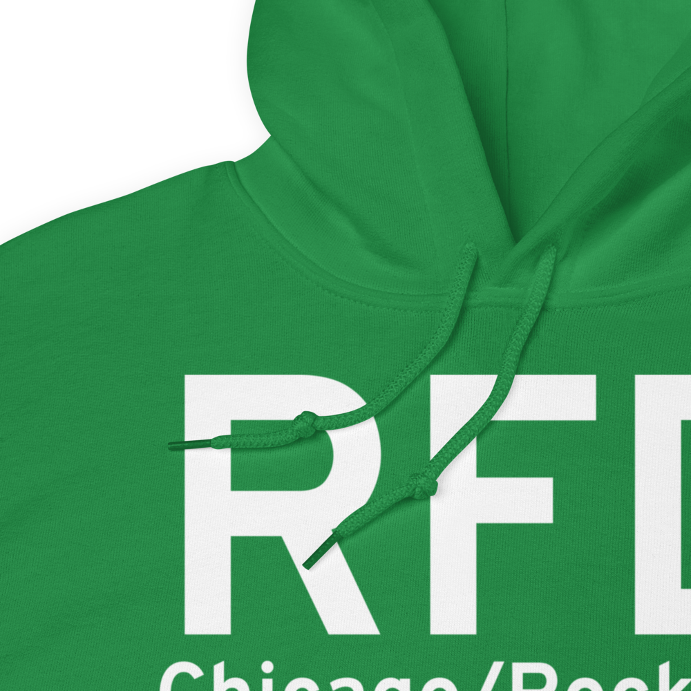 Chicago/Rockford (KRFD) Airport Hoodie Sweatshirt 