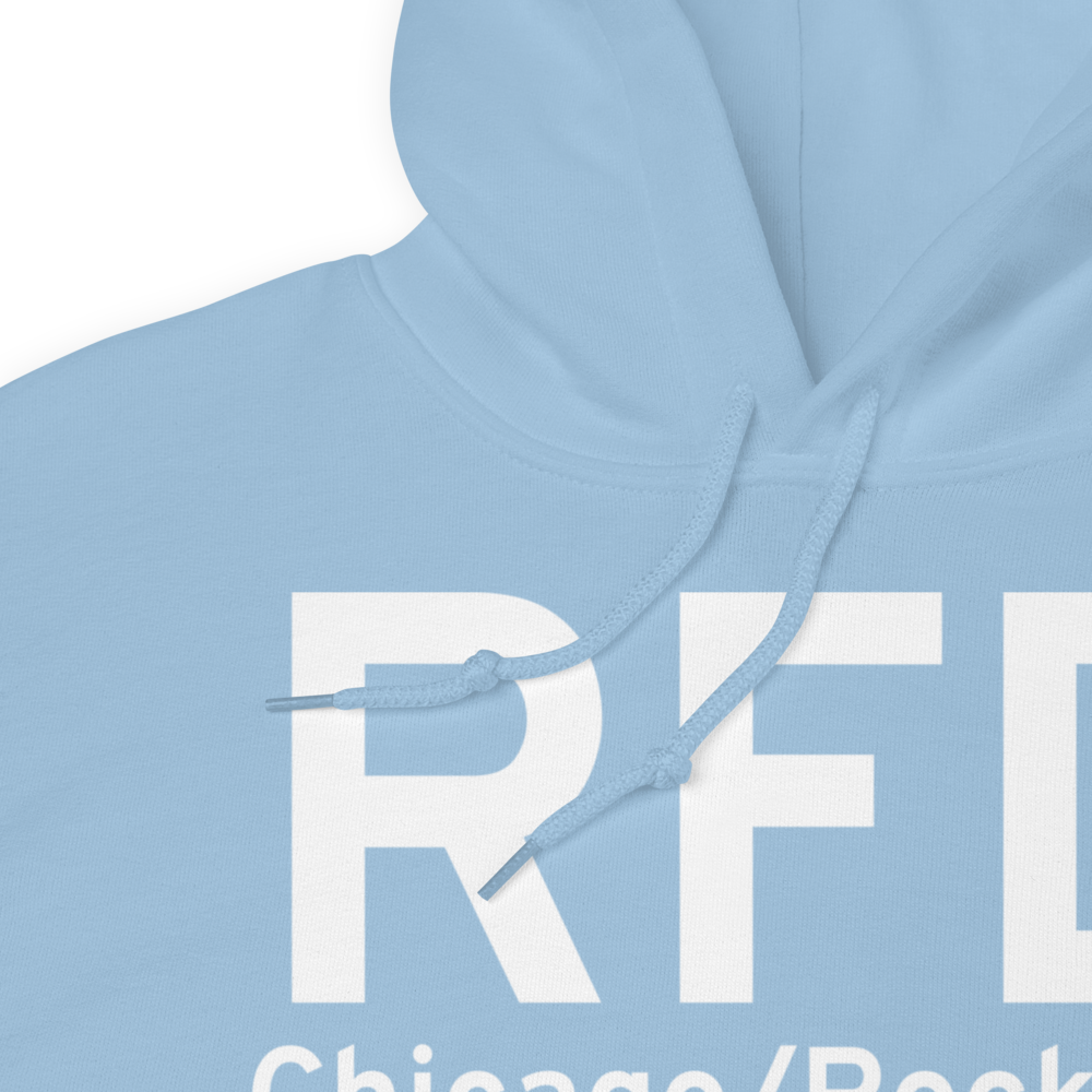 Chicago/Rockford (KRFD) Airport Hoodie Sweatshirt 