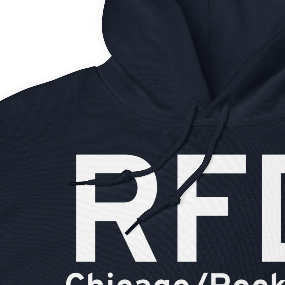Chicago/Rockford (KRFD) Airport Hoodie Sweatshirt 