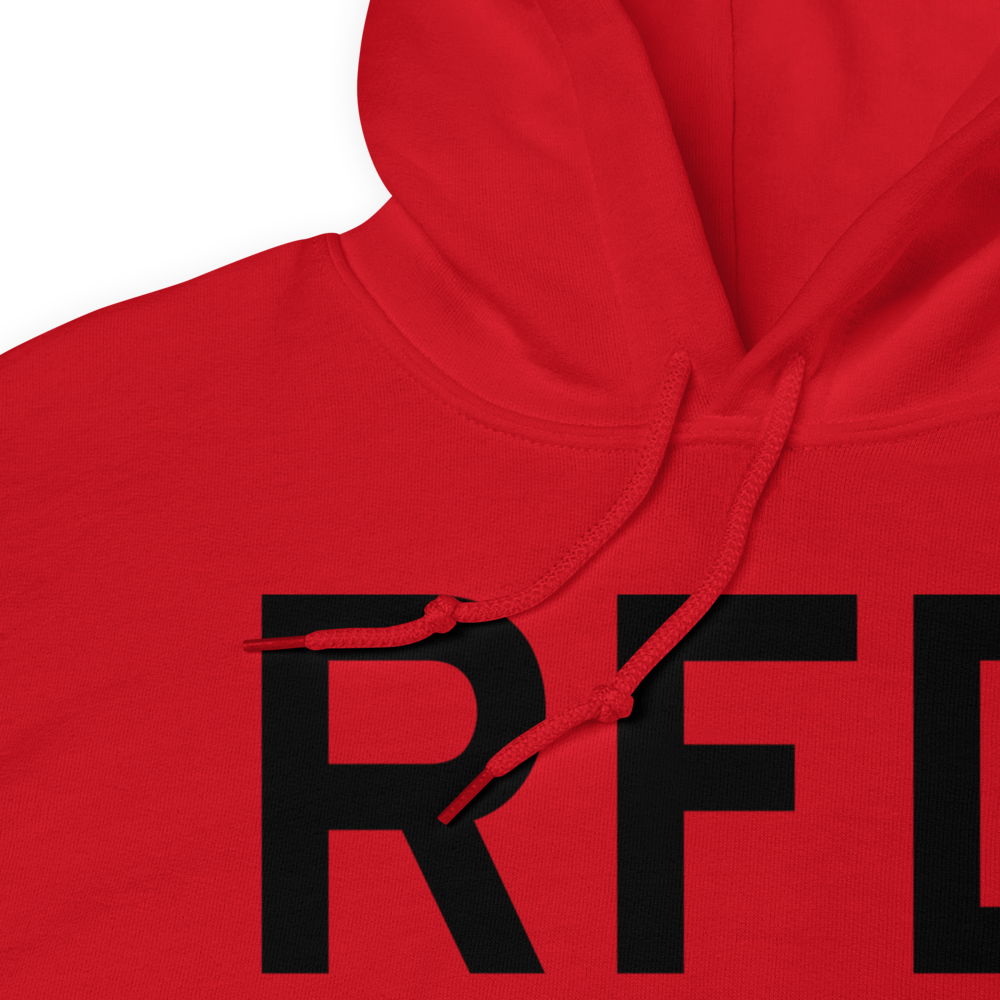 Chicago/Rockford (KRFD) Airport Hoodie Sweatshirt 