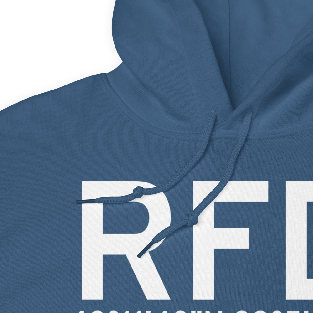 Chicago/Rockford (KRFD) Airport Hoodie Sweatshirt 