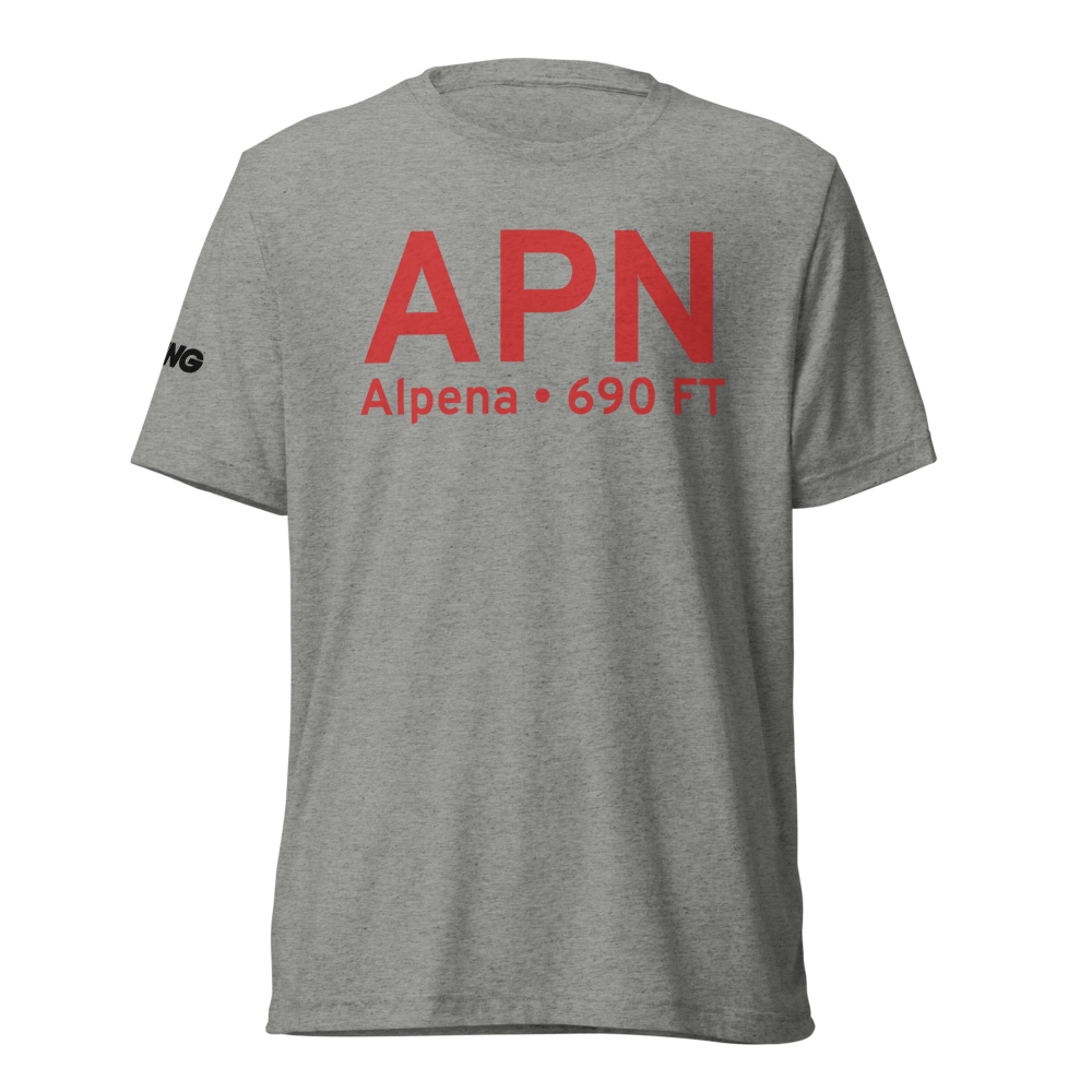 Alpena (KAPN) Airport Tri-blend T-Shirt 