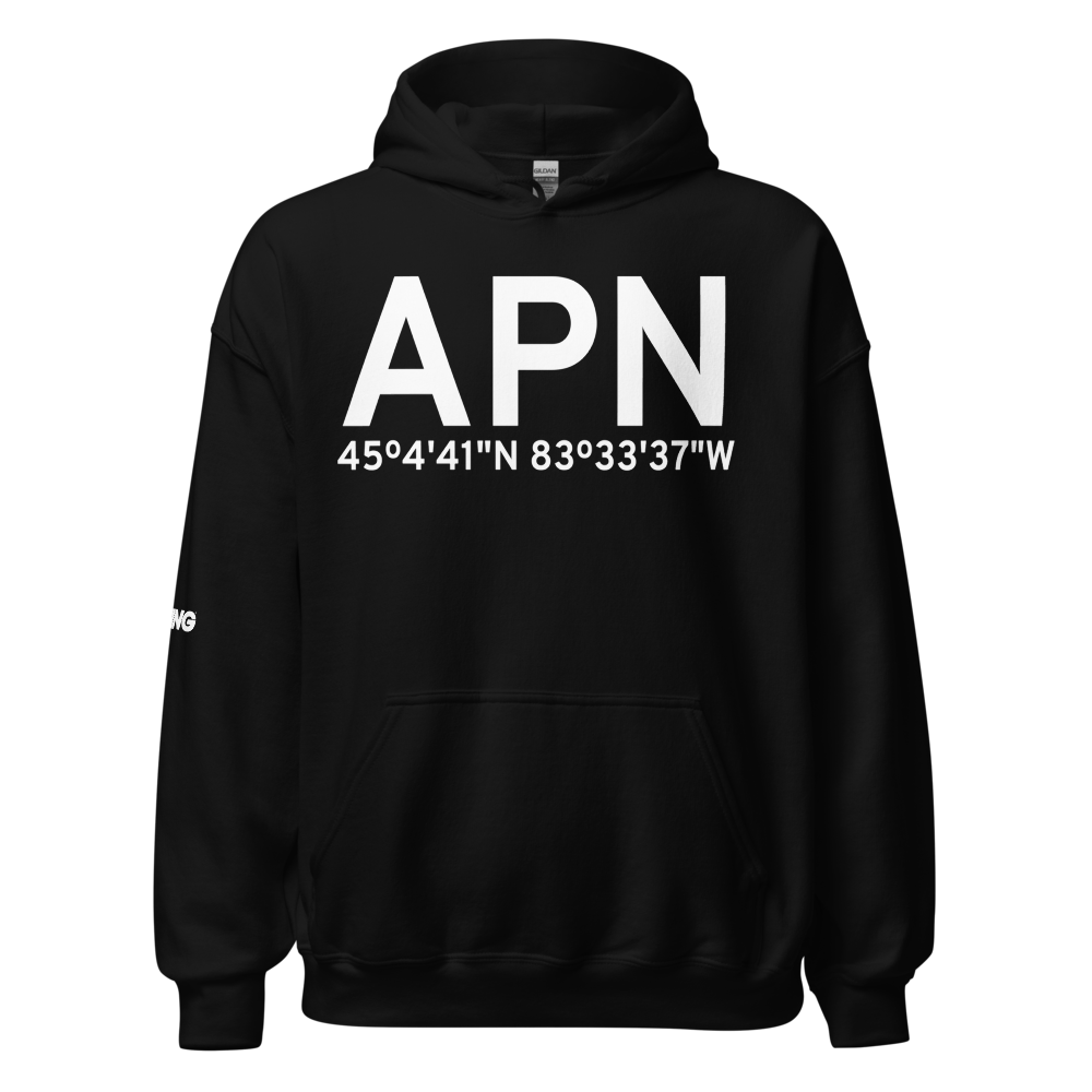 Alpena (KAPN) Airport Hoodie Sweatshirt 