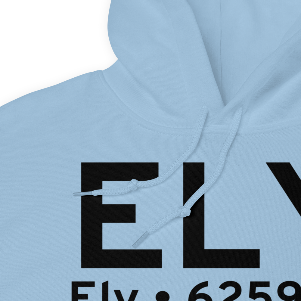 Ely (KELY) Airport Hoodie Sweatshirt 