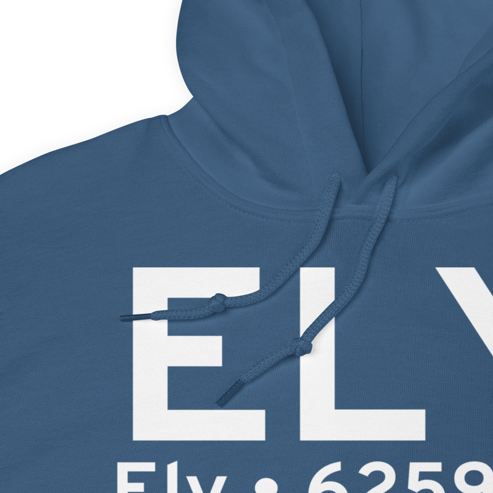 Ely (KELY) Airport Hoodie Sweatshirt 