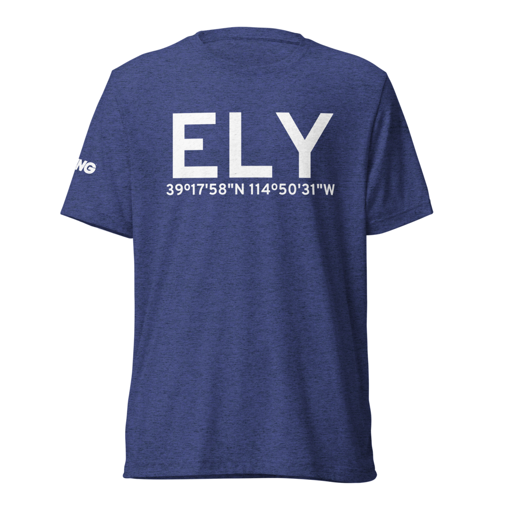Ely (KELY) Airport Tri-blend T-Shirt 