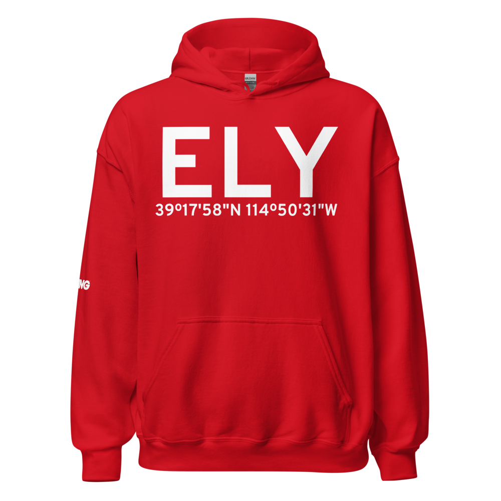Ely (KELY) Airport Hoodie Sweatshirt 