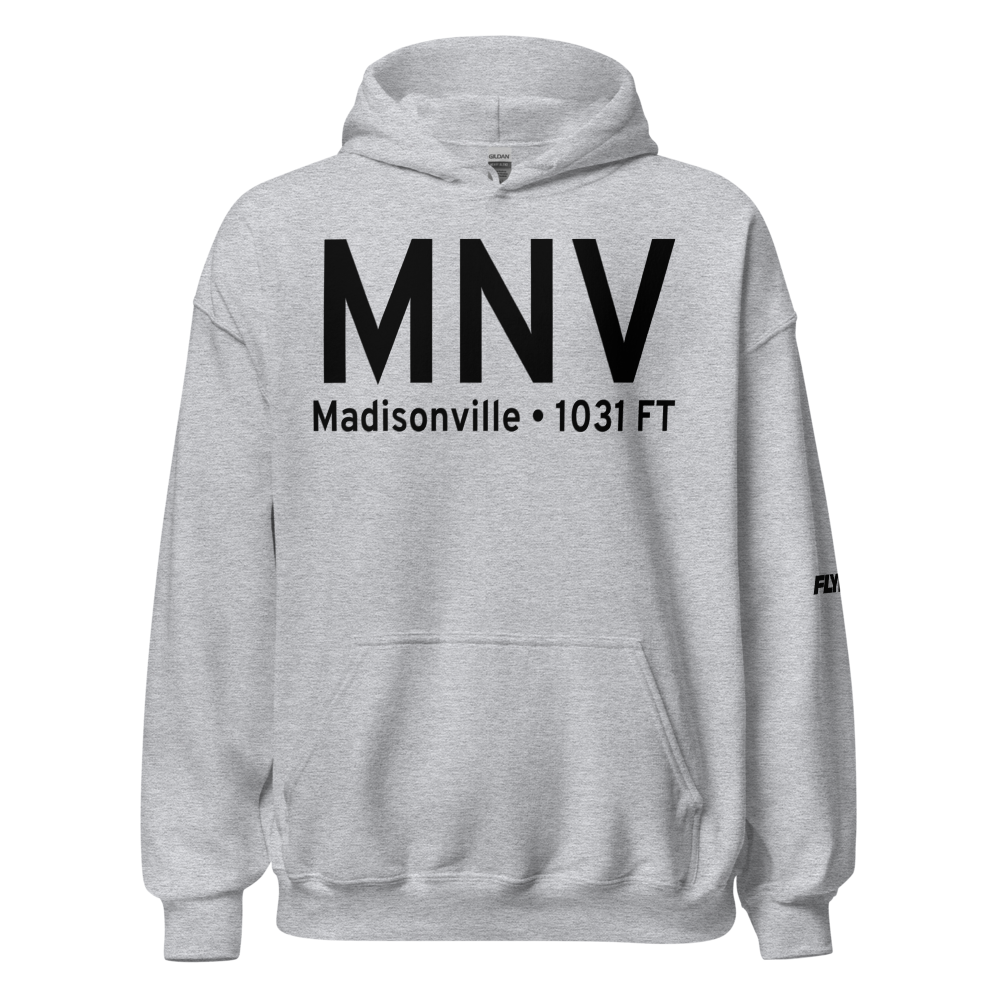 Madisonville (KMNV) Airport Hoodie Sweatshirt 