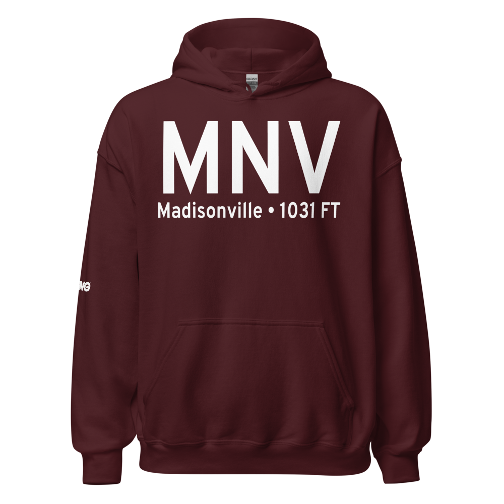 Madisonville (KMNV) Airport Hoodie Sweatshirt 