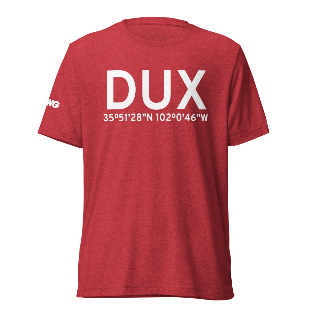 Dumas (KDUX) Airport Tri-blend T-Shirt 