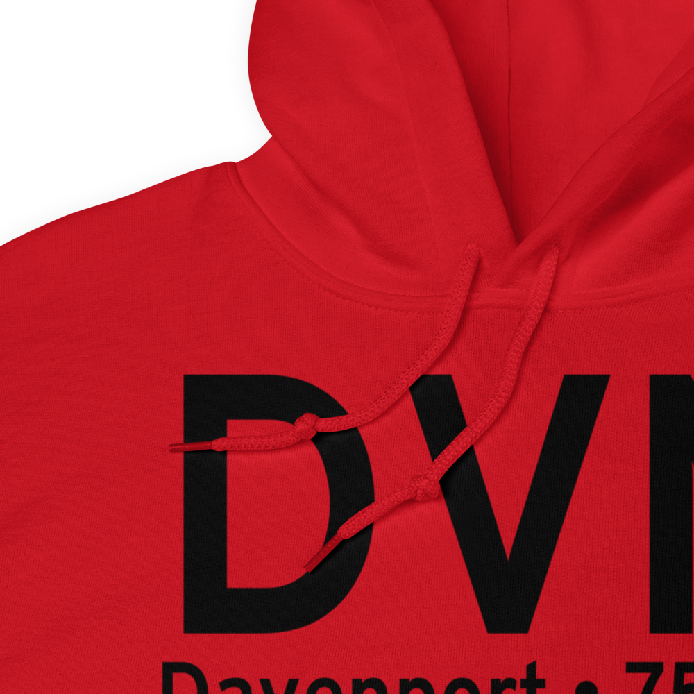 Davenport (KDVN) Airport Hoodie Sweatshirt 