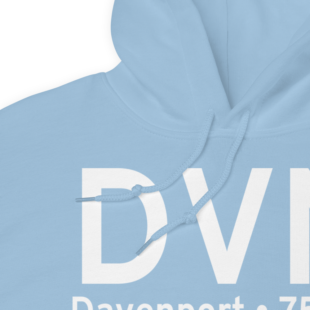 Davenport (KDVN) Airport Hoodie Sweatshirt 