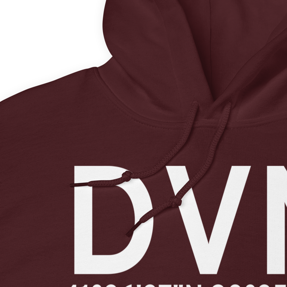 Davenport (KDVN) Airport Hoodie Sweatshirt 