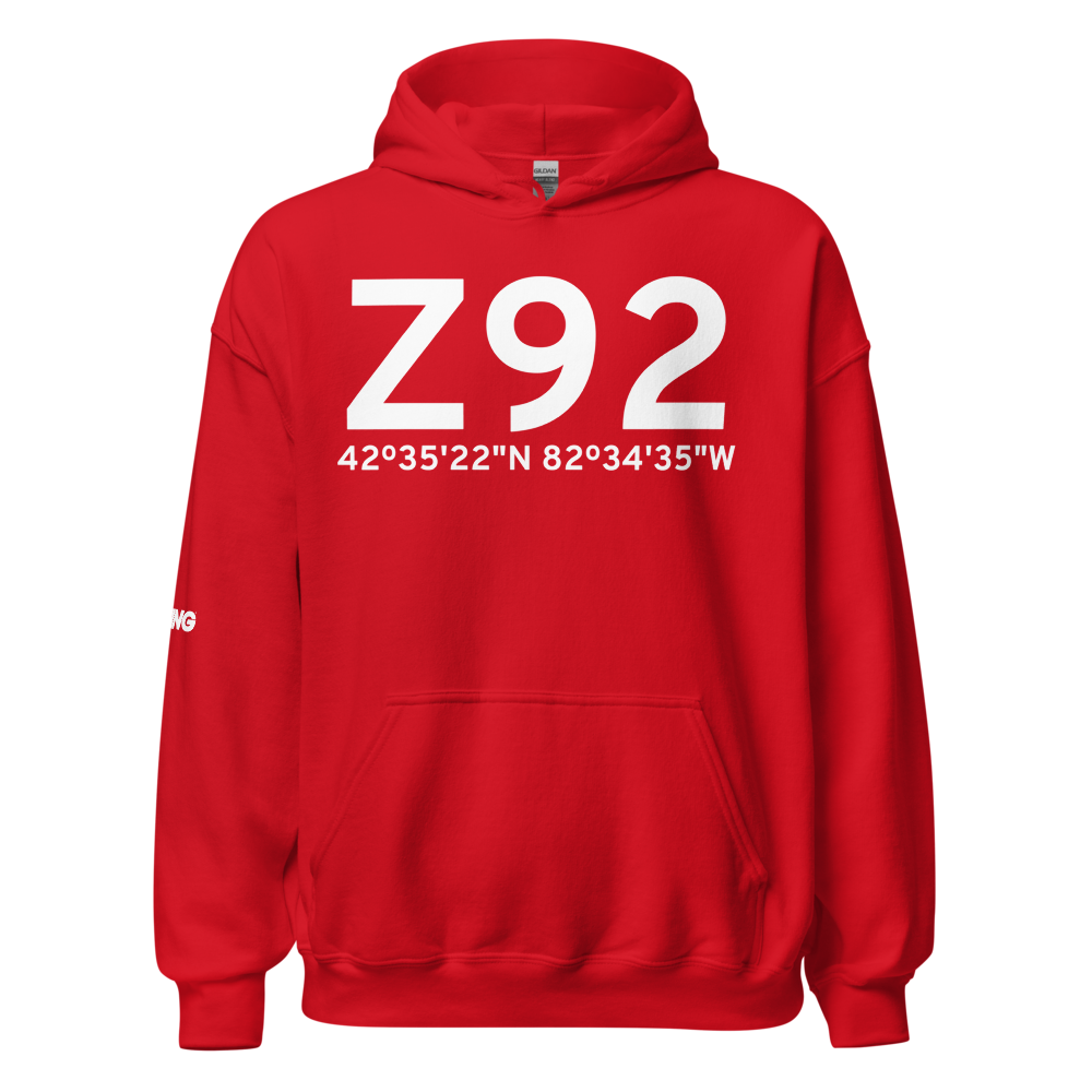 Harsens Island (Z92) Airport Hoodie Sweatshirt 