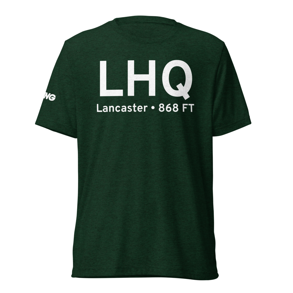 Lancaster (KLHQ) Airport Tri-blend T-Shirt 