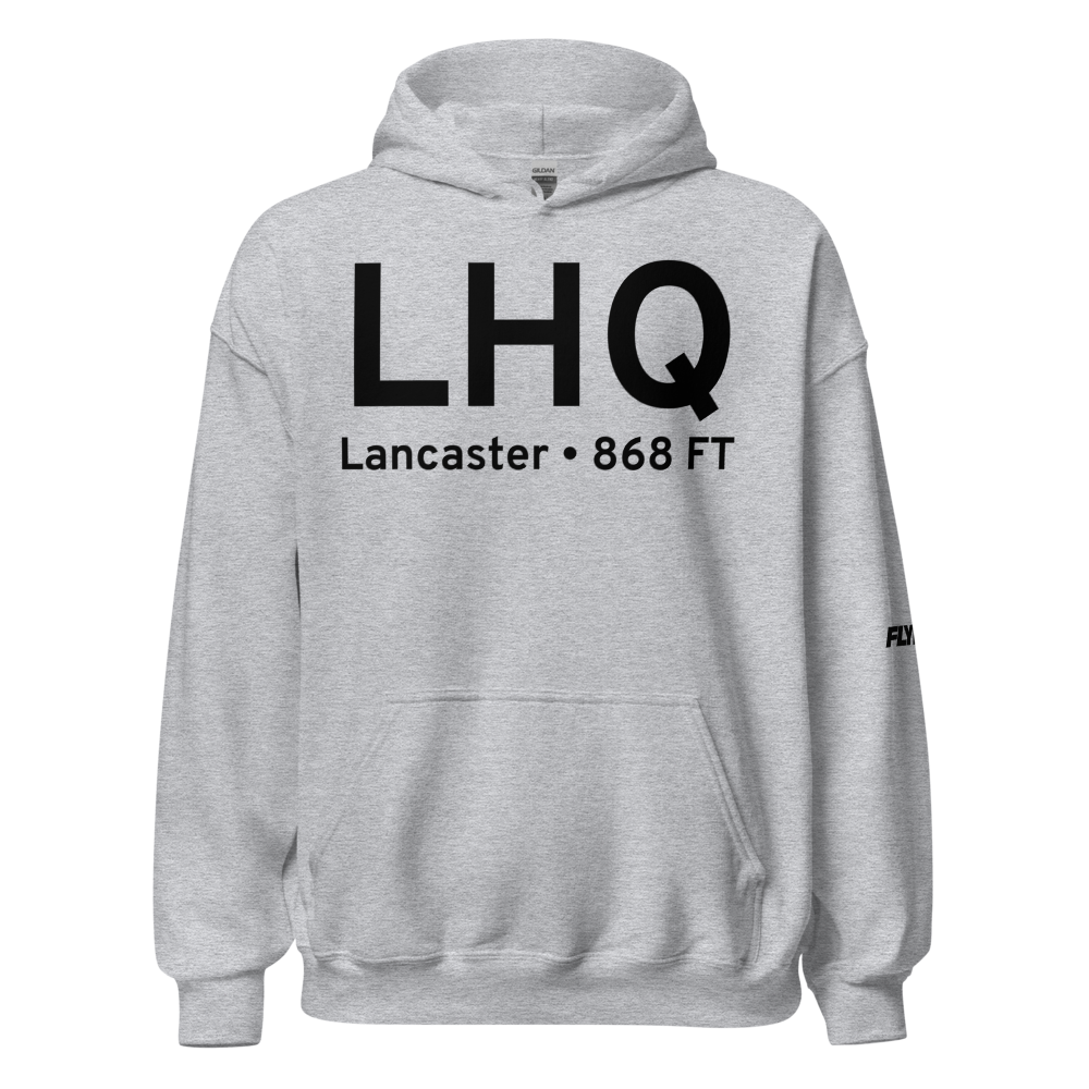 Lancaster (KLHQ) Airport Hoodie Sweatshirt 