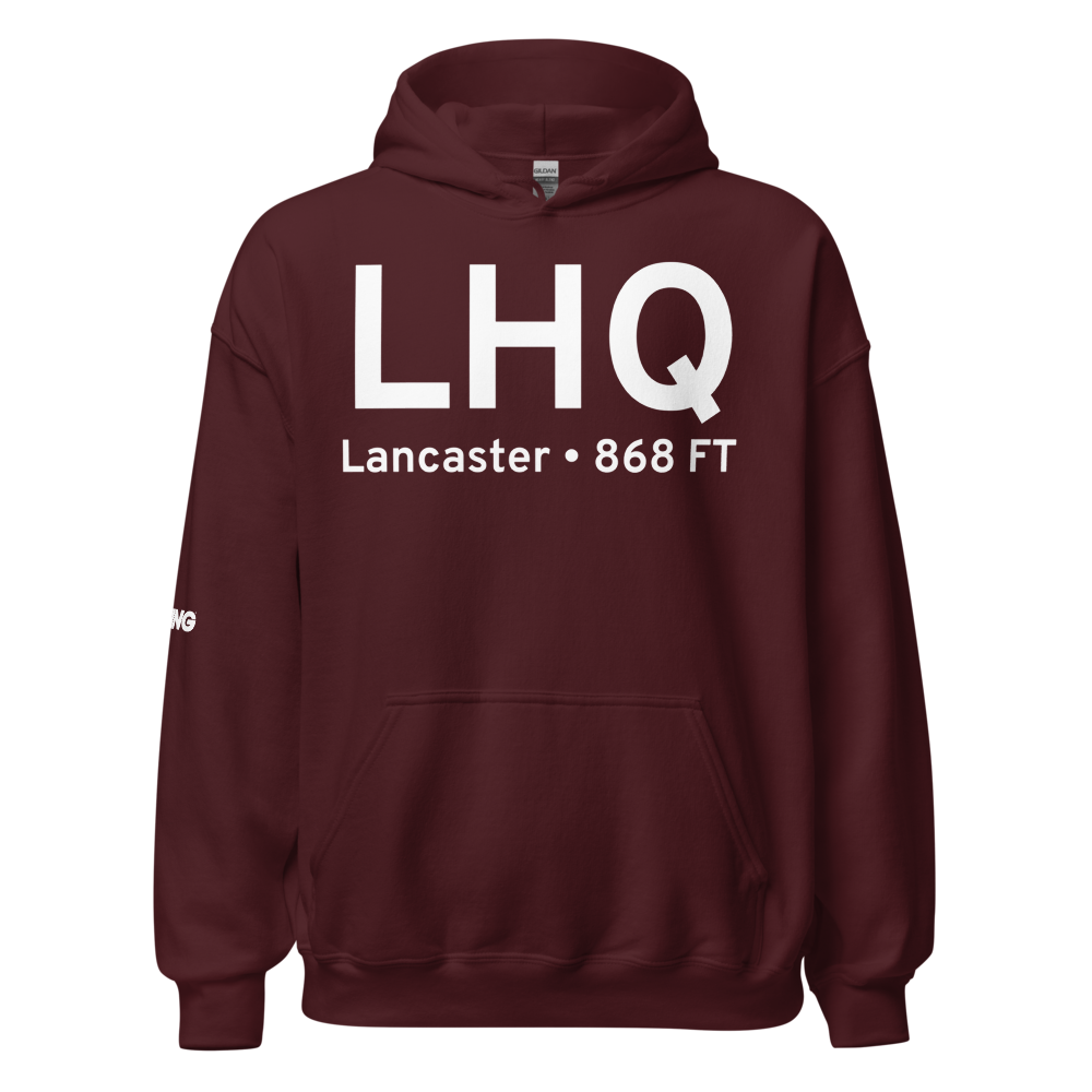 Lancaster (KLHQ) Airport Hoodie Sweatshirt 