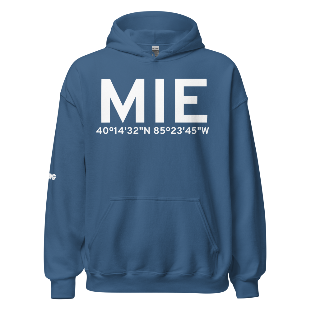 Muncie (KMIE) Airport Hoodie Sweatshirt 
