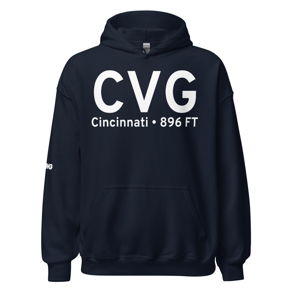 Cincinnati (KCVG) Airport Hoodie Sweatshirt 