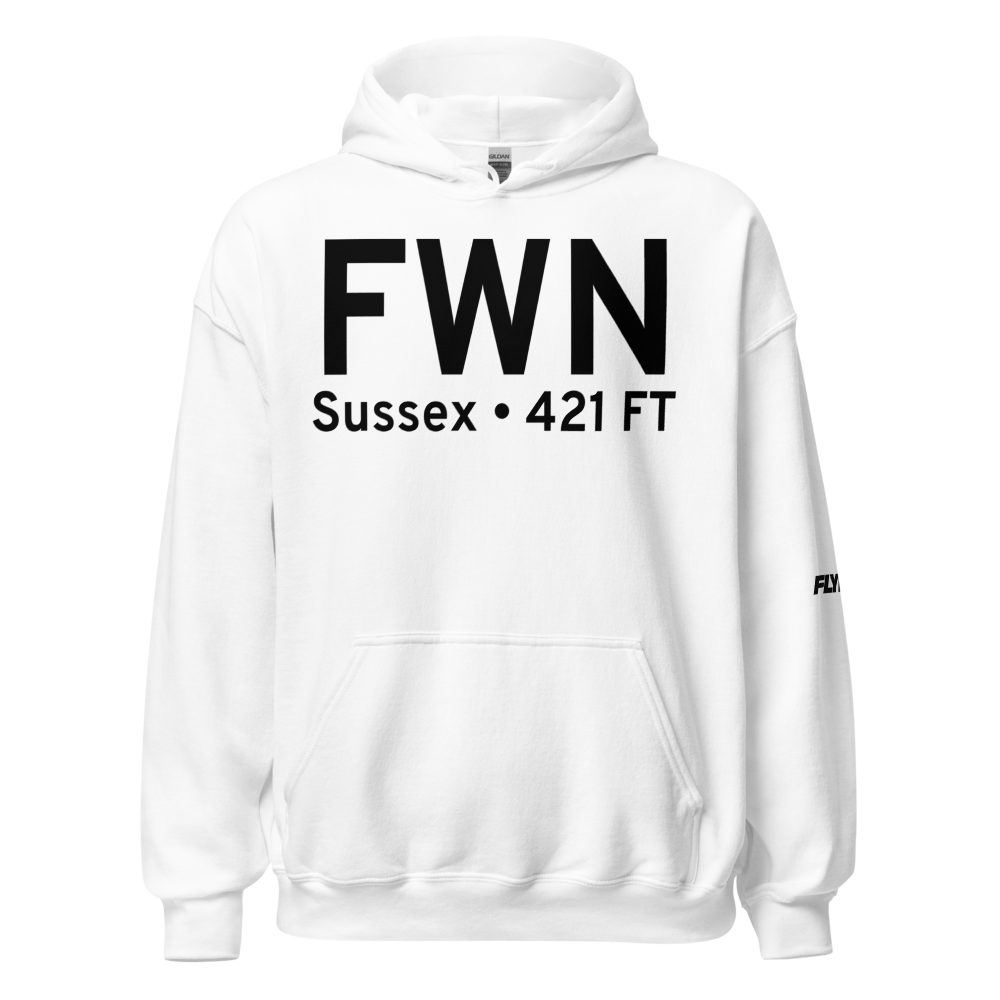 Sussex (KFWN) Airport Hoodie Sweatshirt 