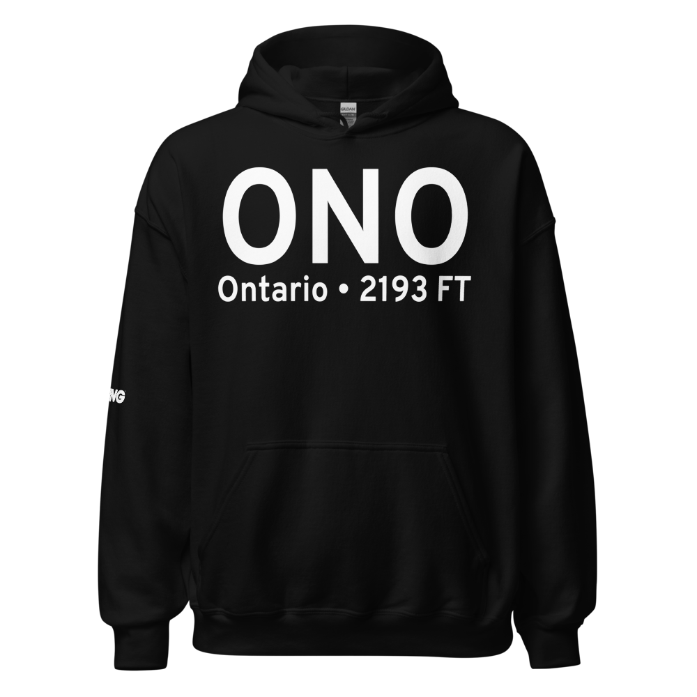 Ontario (KONO) Airport Hoodie Sweatshirt 