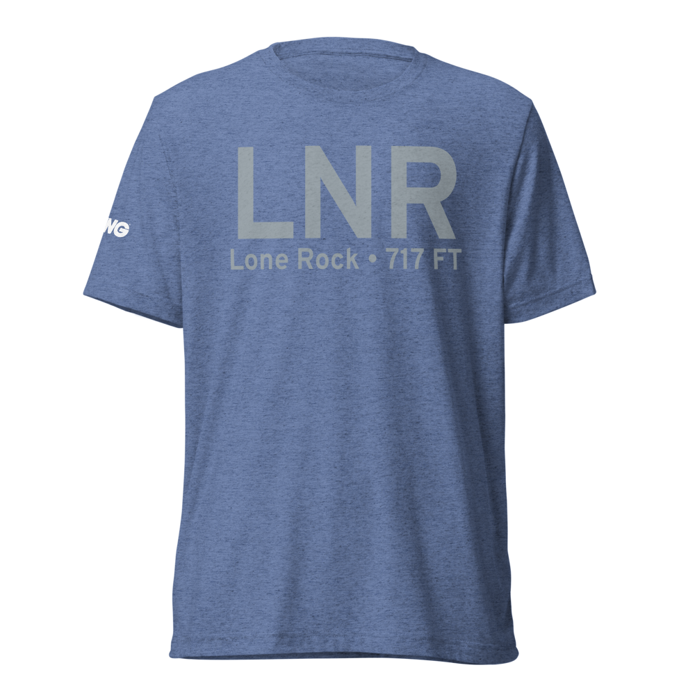 Lone Rock (KLNR) Airport Tri-blend T-Shirt 