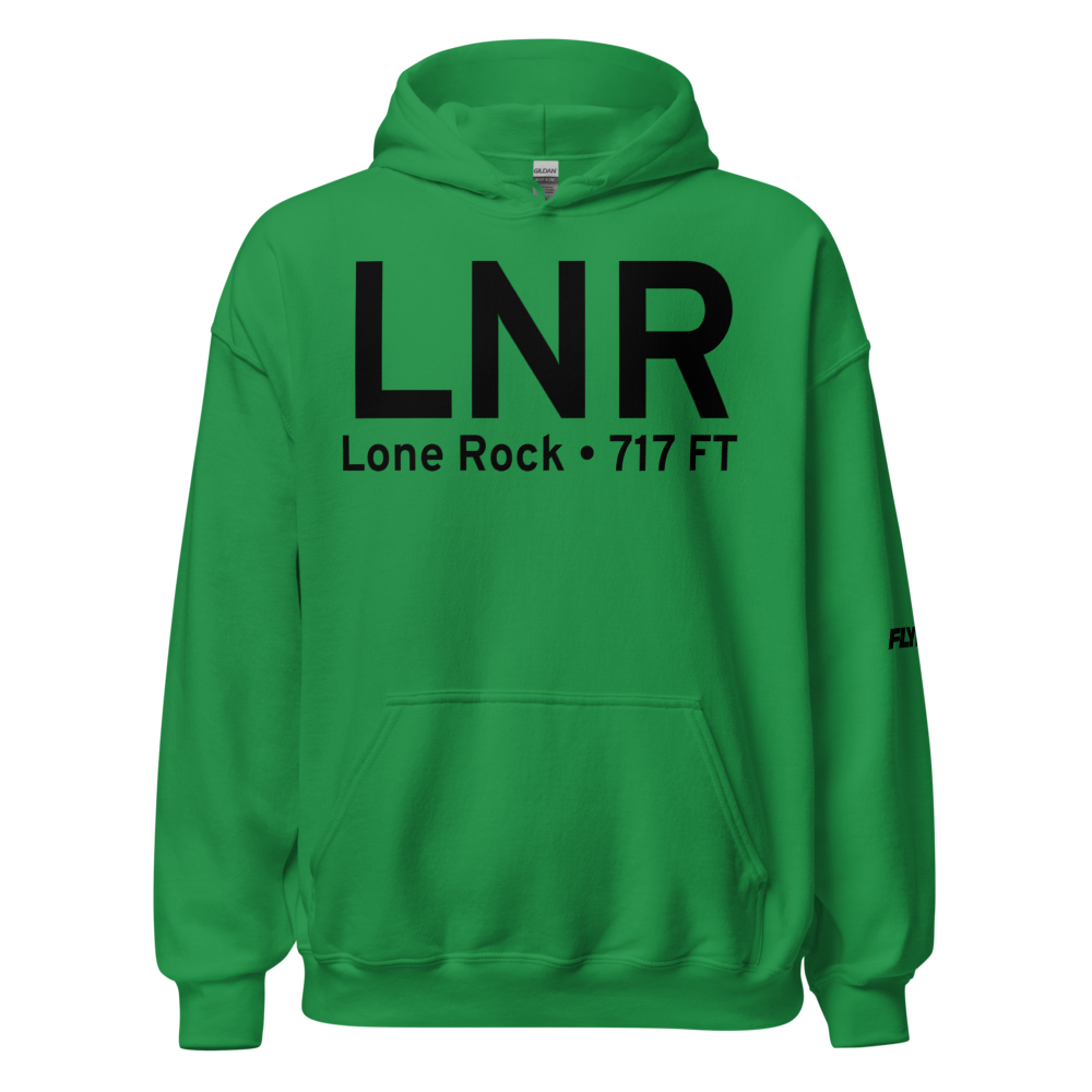 Lone Rock (KLNR) Airport Hoodie Sweatshirt 