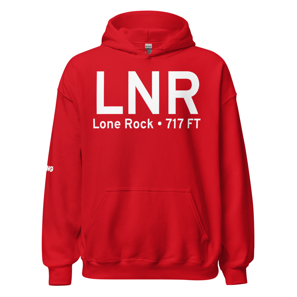 Lone Rock (KLNR) Airport Hoodie Sweatshirt 