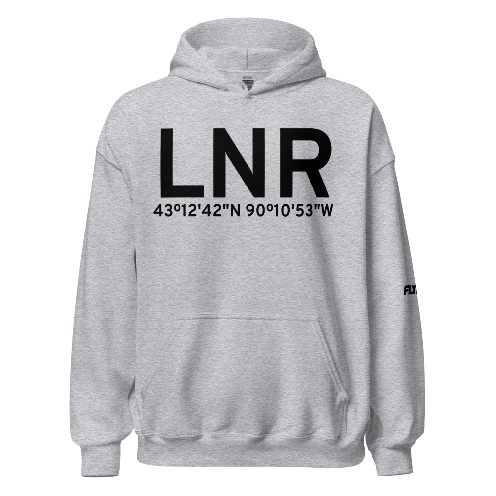 Lone Rock (KLNR) Airport Hoodie Sweatshirt 