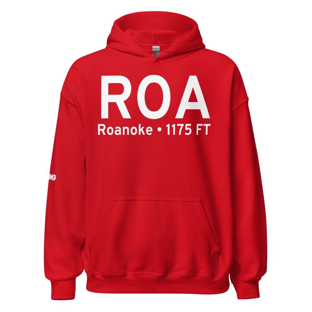 Roanoke (KROA) Airport Hoodie Sweatshirt 