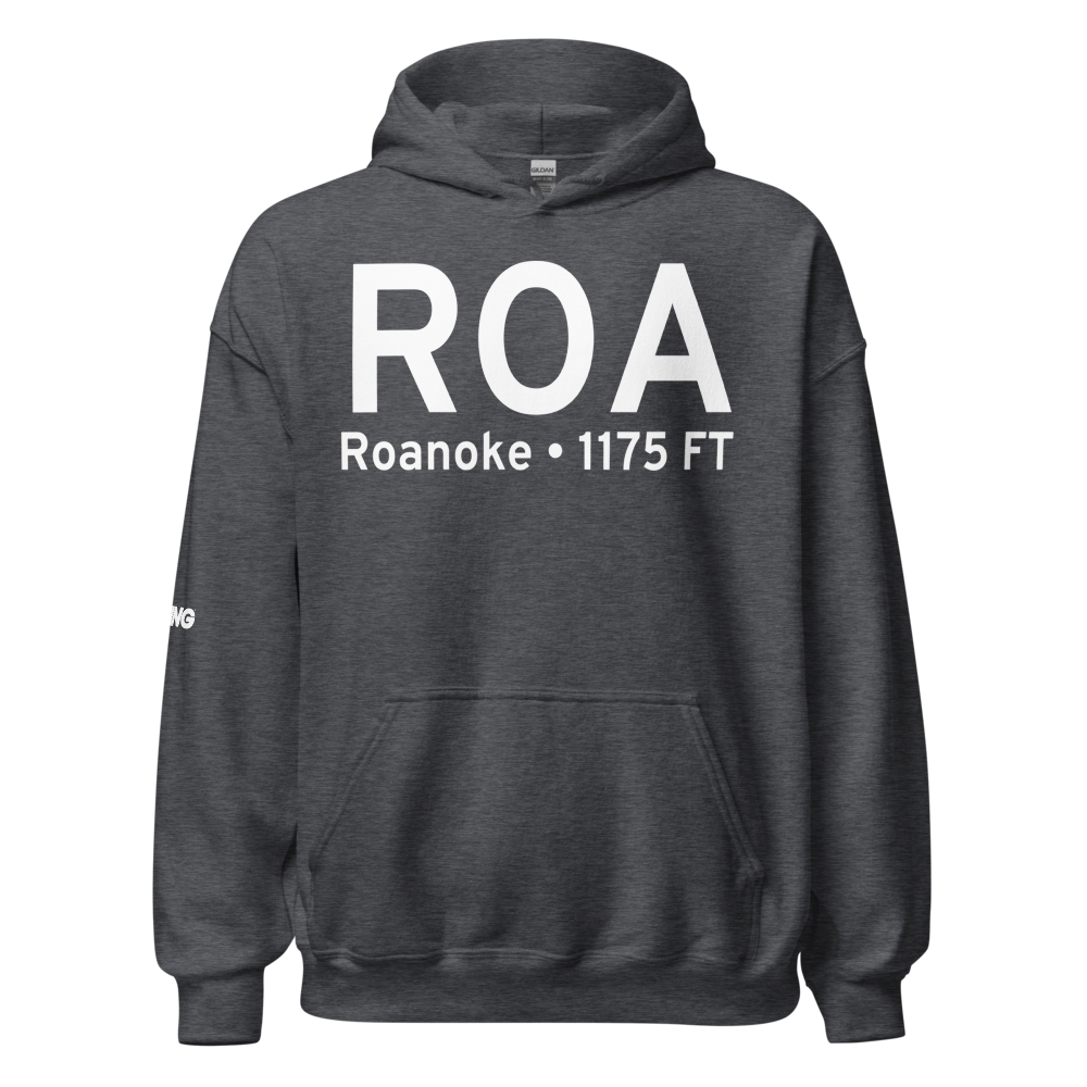Roanoke (KROA) Airport Hoodie Sweatshirt 