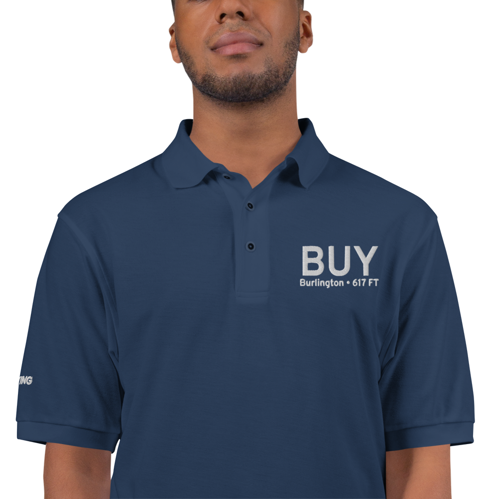 Burlington (KBUY) Airport Port Authority Embroidered Polo Shirt 