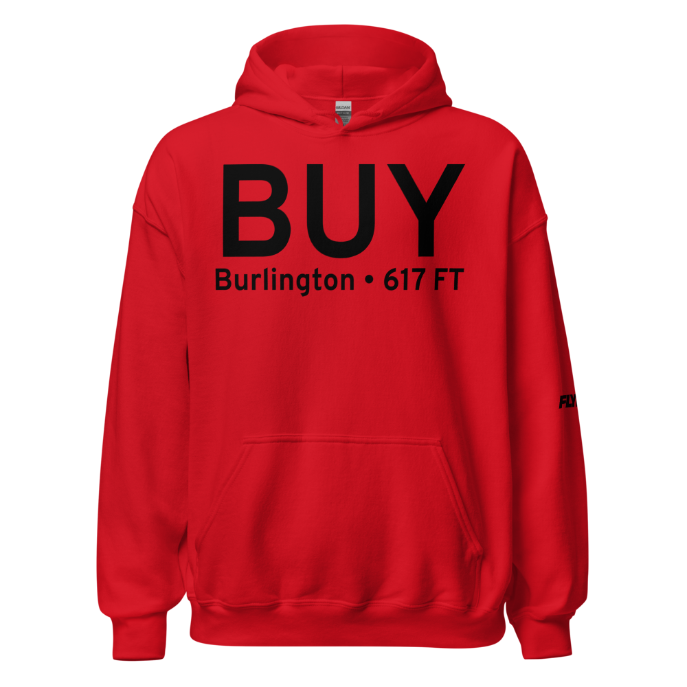 Burlington (KBUY) Airport Hoodie Sweatshirt 