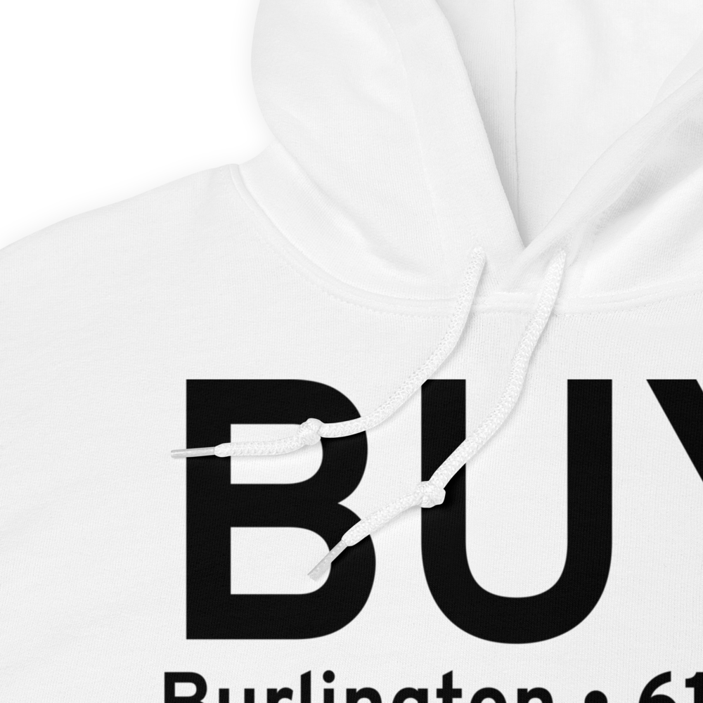 Burlington (KBUY) Airport Hoodie Sweatshirt 