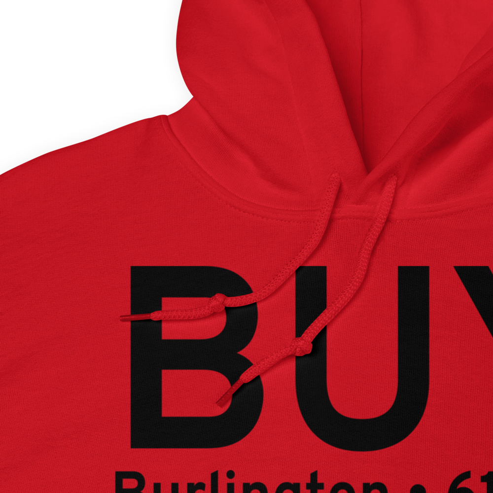 Burlington (KBUY) Airport Hoodie Sweatshirt 