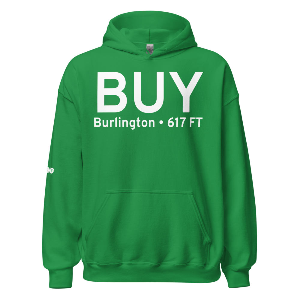 Burlington (KBUY) Airport Hoodie Sweatshirt 