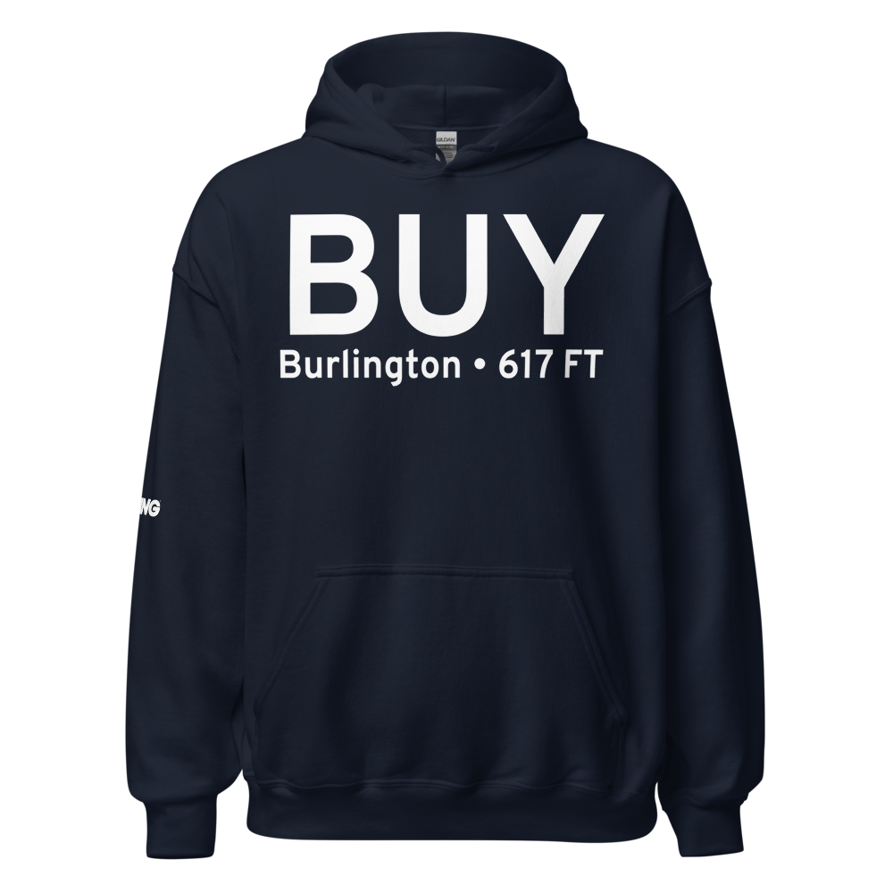 Burlington (KBUY) Airport Hoodie Sweatshirt 