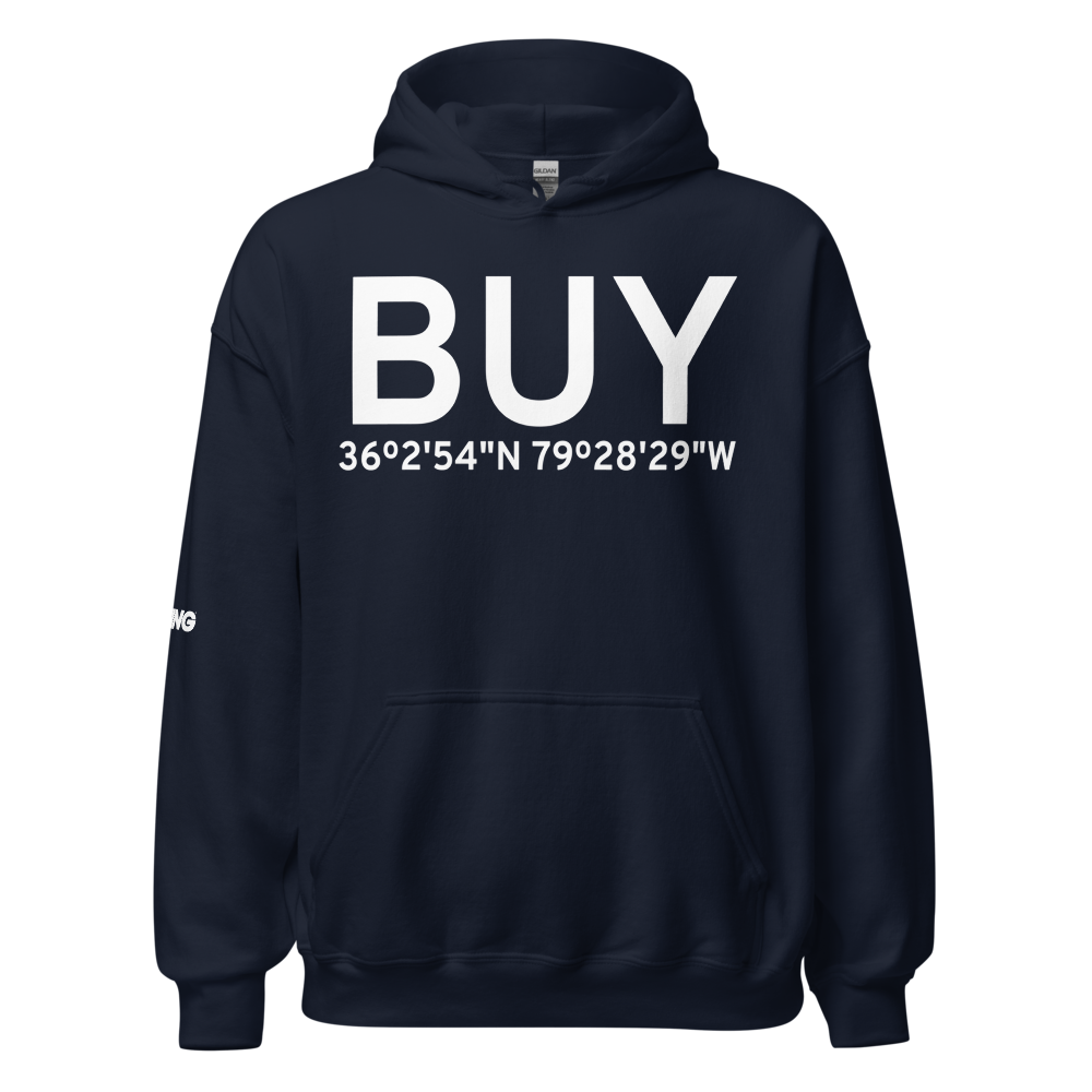 Burlington (KBUY) Airport Hoodie Sweatshirt 