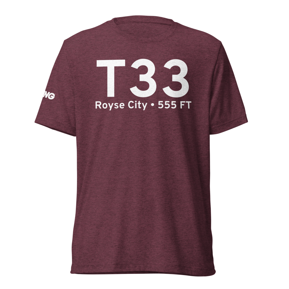 Royse City (T33) Airport Tri-blend T-Shirt 