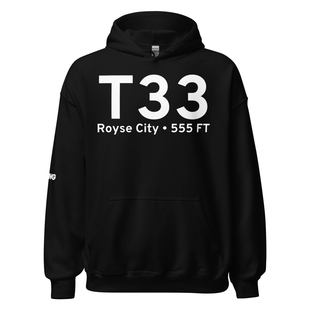 Royse City (T33) Airport Hoodie Sweatshirt 