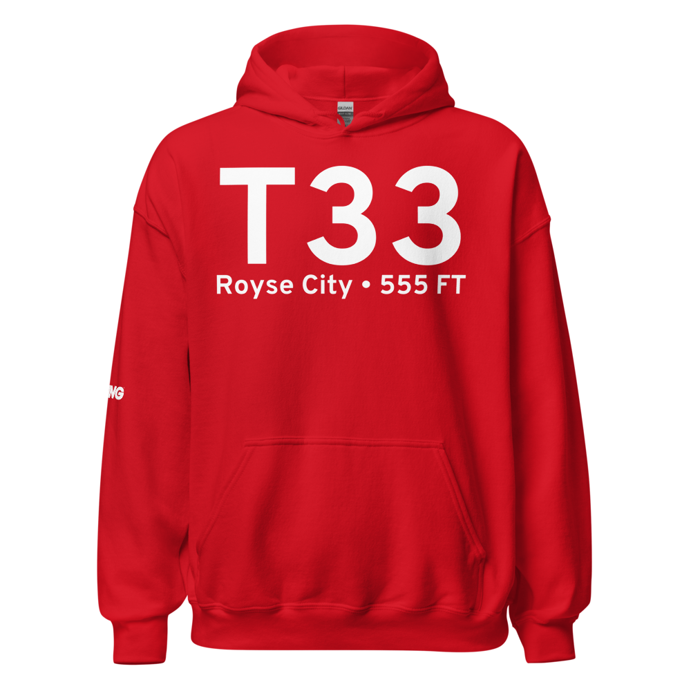 Royse City (T33) Airport Hoodie Sweatshirt 