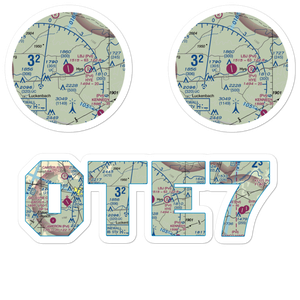 LBJ Ranch Airport (JCY) VFR Sectional Sticker Pack