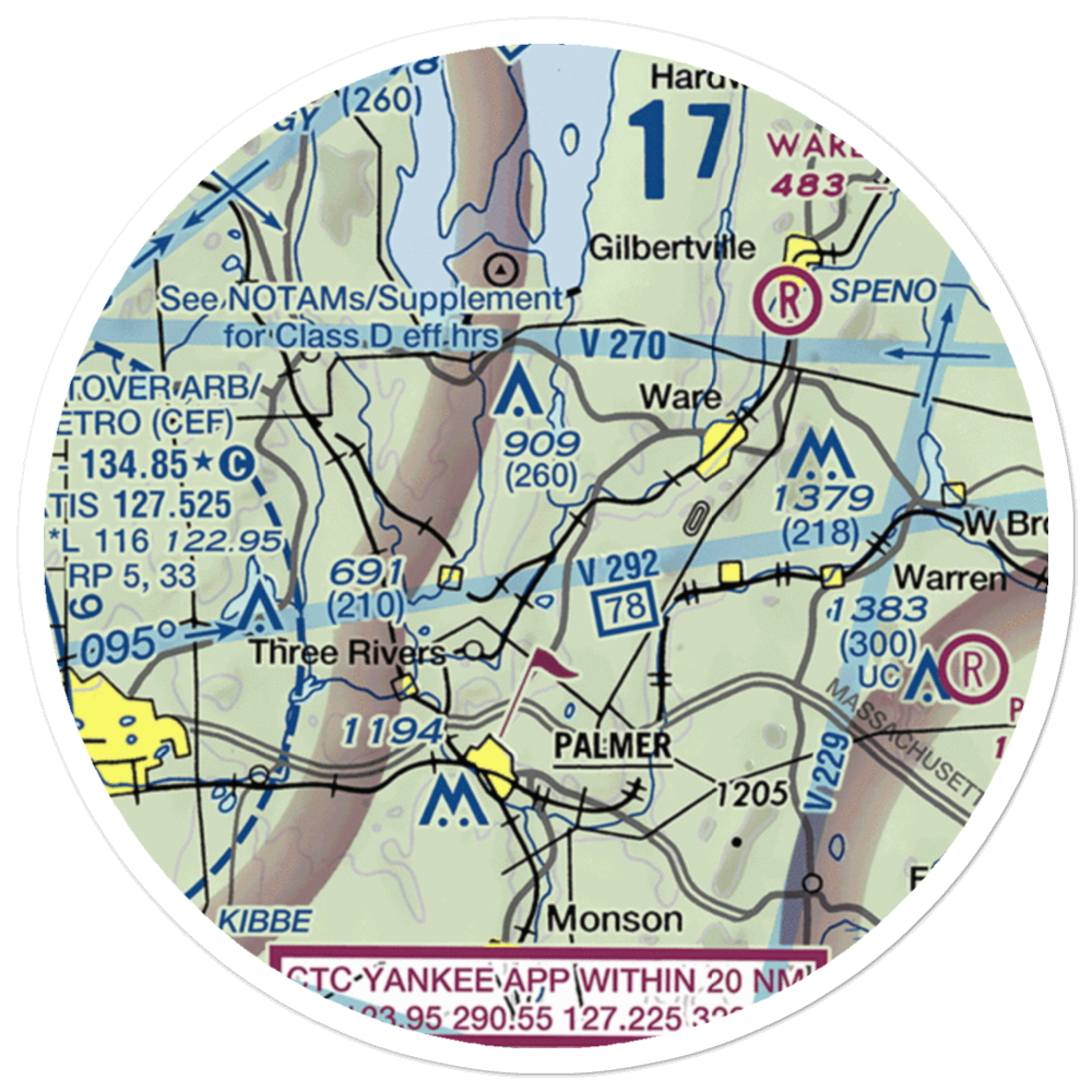 Metropolitan Airport (PMX) VFR Sectional Sticker (20 mile) 