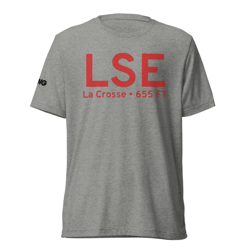 La Crosse (KLSE) Airport Tri-blend T-Shirt 