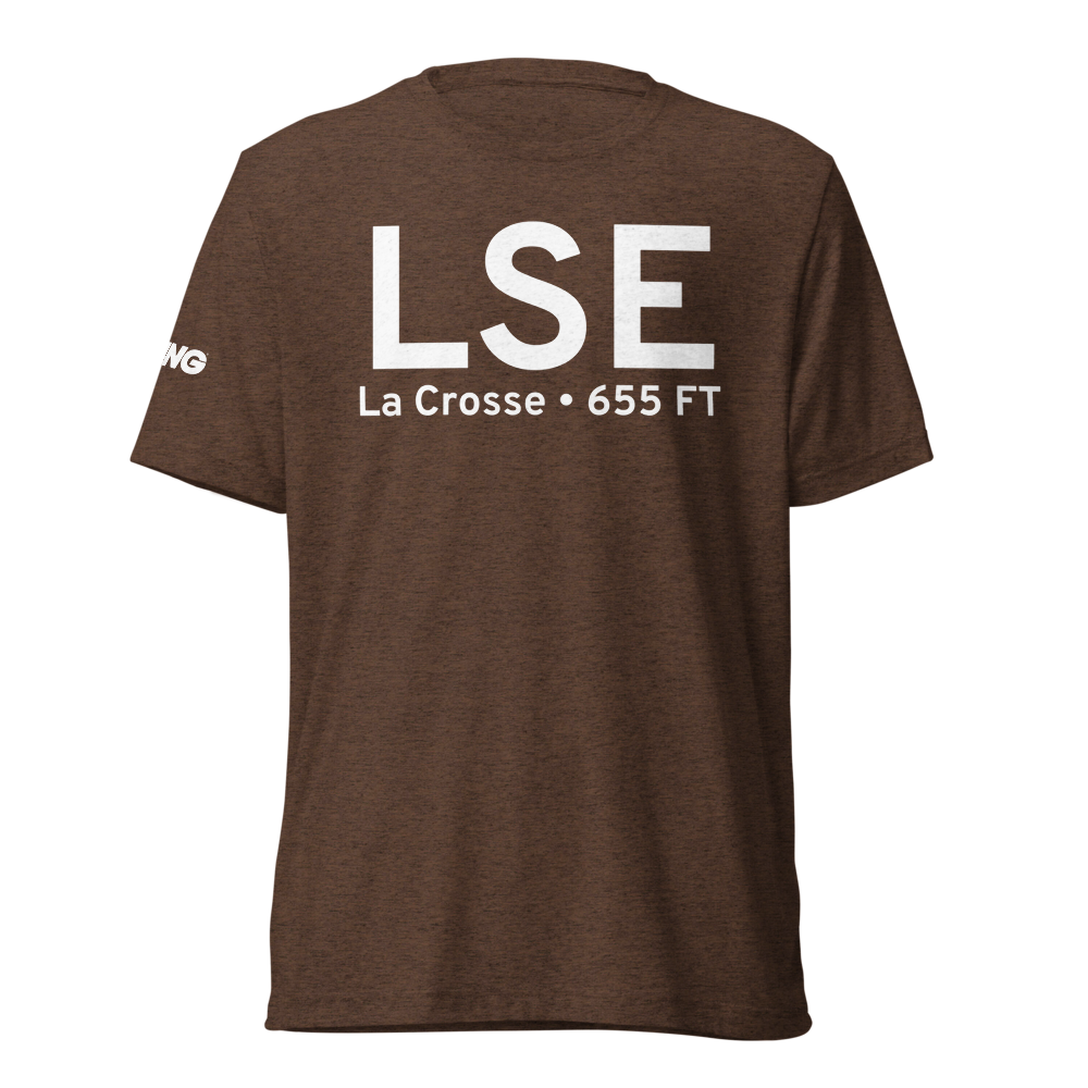 La Crosse (KLSE) Airport Tri-blend T-Shirt 