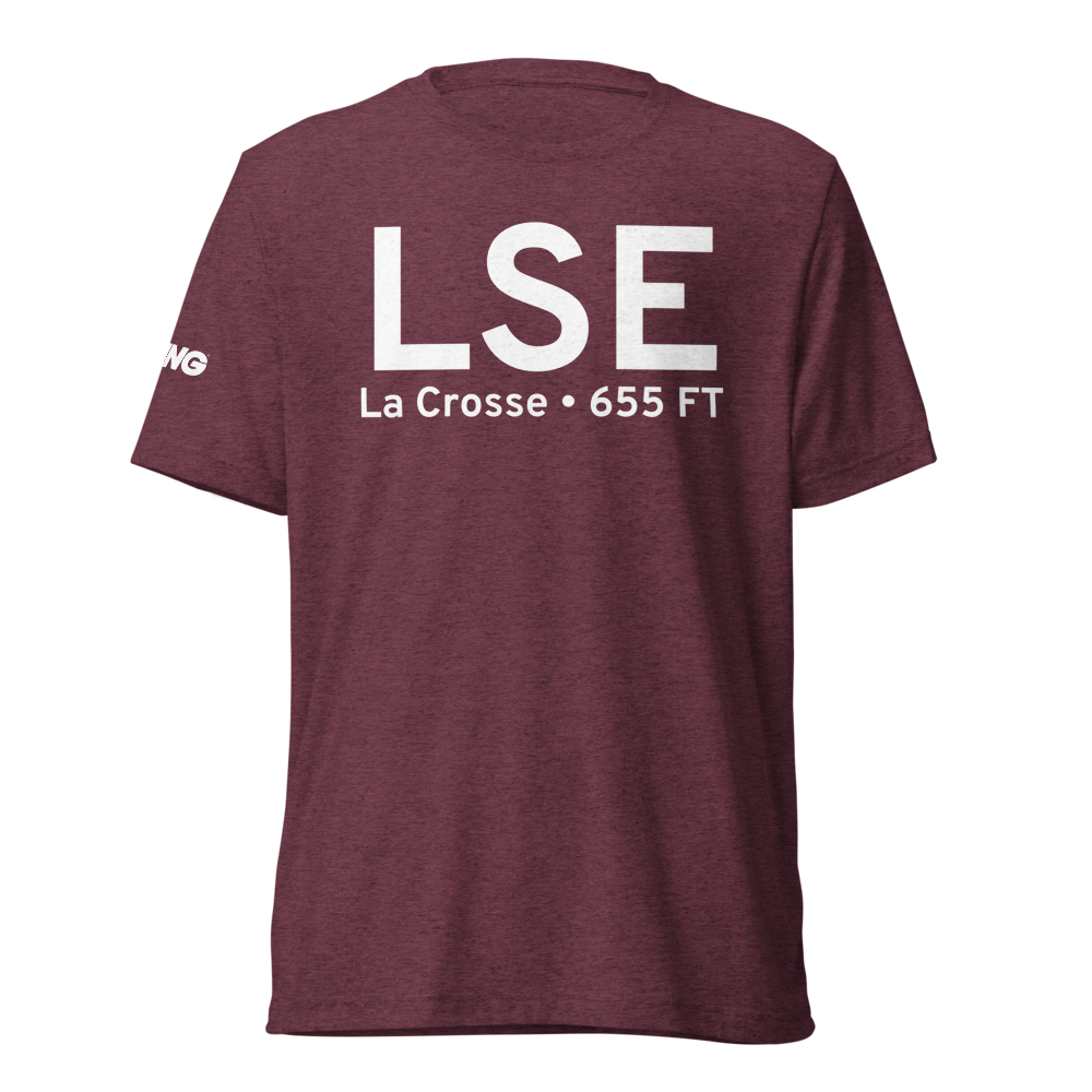La Crosse (KLSE) Airport Tri-blend T-Shirt 