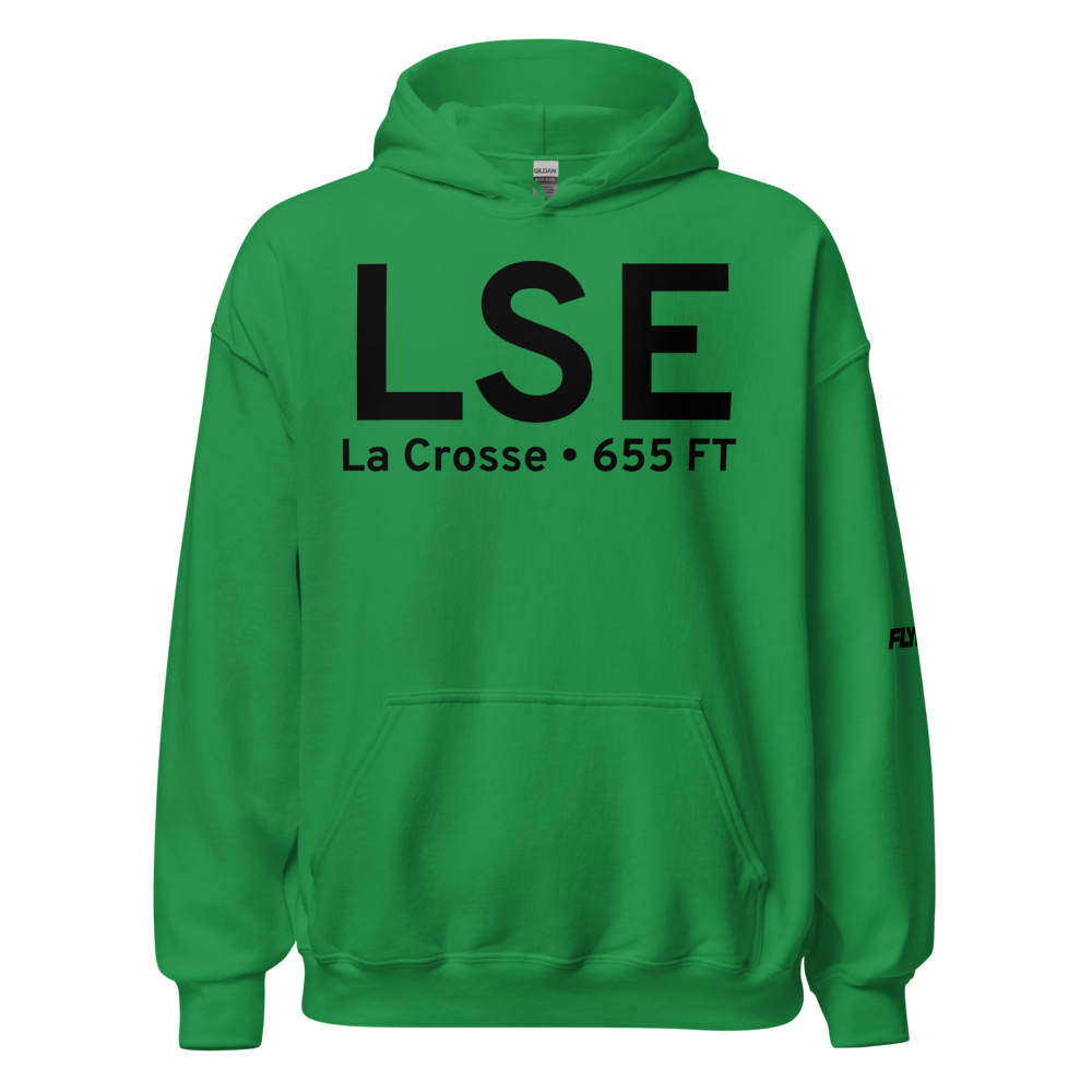 La Crosse (KLSE) Airport Hoodie Sweatshirt 