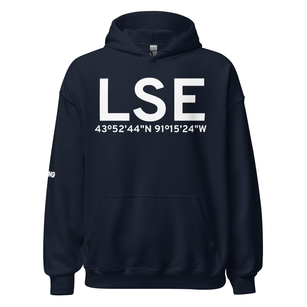 La Crosse (KLSE) Airport Hoodie Sweatshirt 