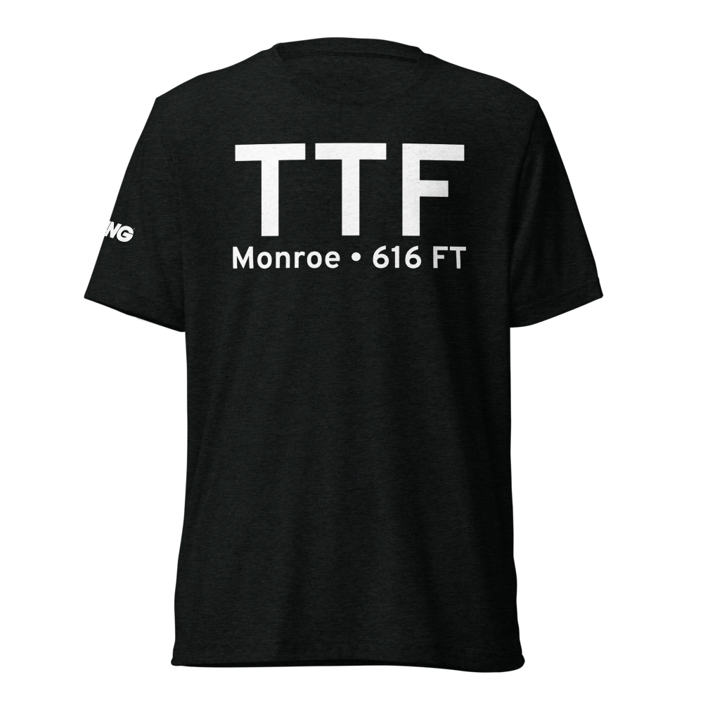 Monroe (KTTF) Airport Tri-blend T-Shirt 